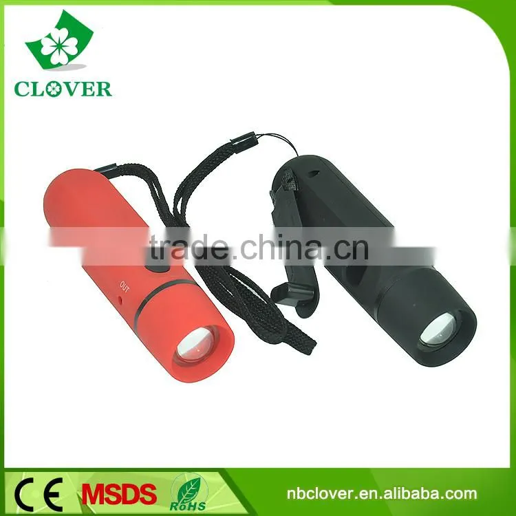 High quality and brightness 1W led dynamo hand crank flashlight