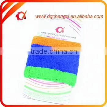 2016 green blue orange mix color Sports Cotton Wristband