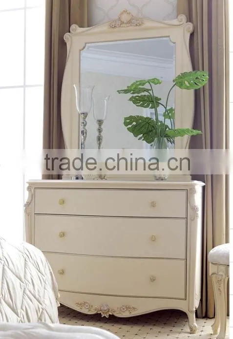 European classical Antique cheap bedroom beds set Bed Bedside table Wardrobe Dressing table Commode