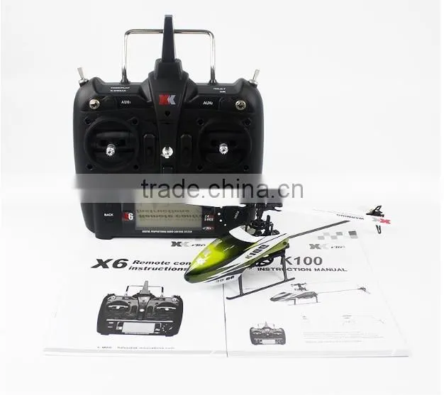 XK K100 helicopter 6CH 3D6G System remote control toy FTR with transmitter