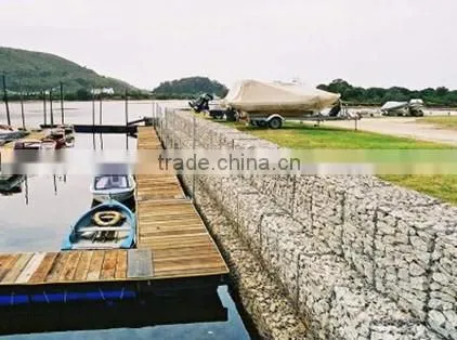 rock filled galfan wire+pvc coated gabion baskets/gabion box 2m*1m*1m
