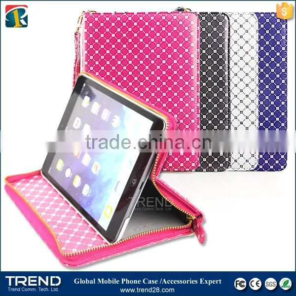 New cycle accessories zipper leather case for ipad mini