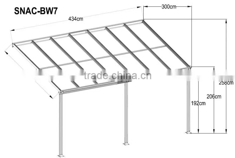 Aluminum and Polycarbonate 10 ft. x 18 ft. Patio Cover