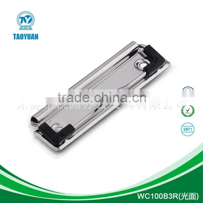 Nickle plate metal fashion clipboard clips, hardware stationery accessories