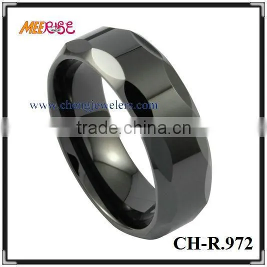 8mm high quality ceramic matte black ring