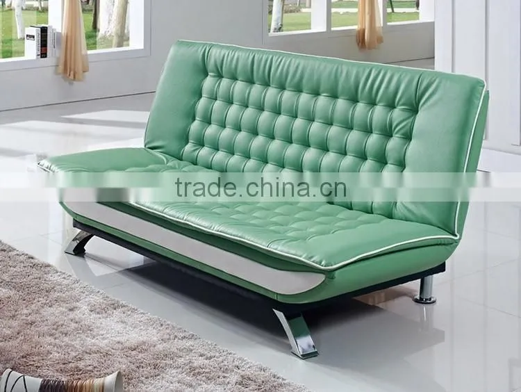 Modern living room furniture convertible fabric sofa bed with throw pillows