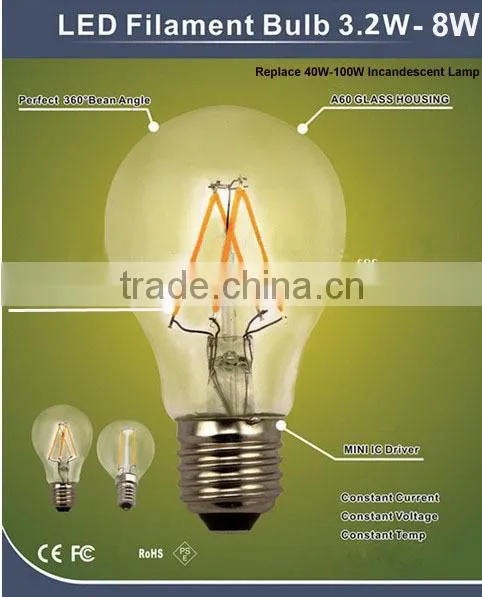 4W 450lm 2600K Led Carbon Filament Bulb