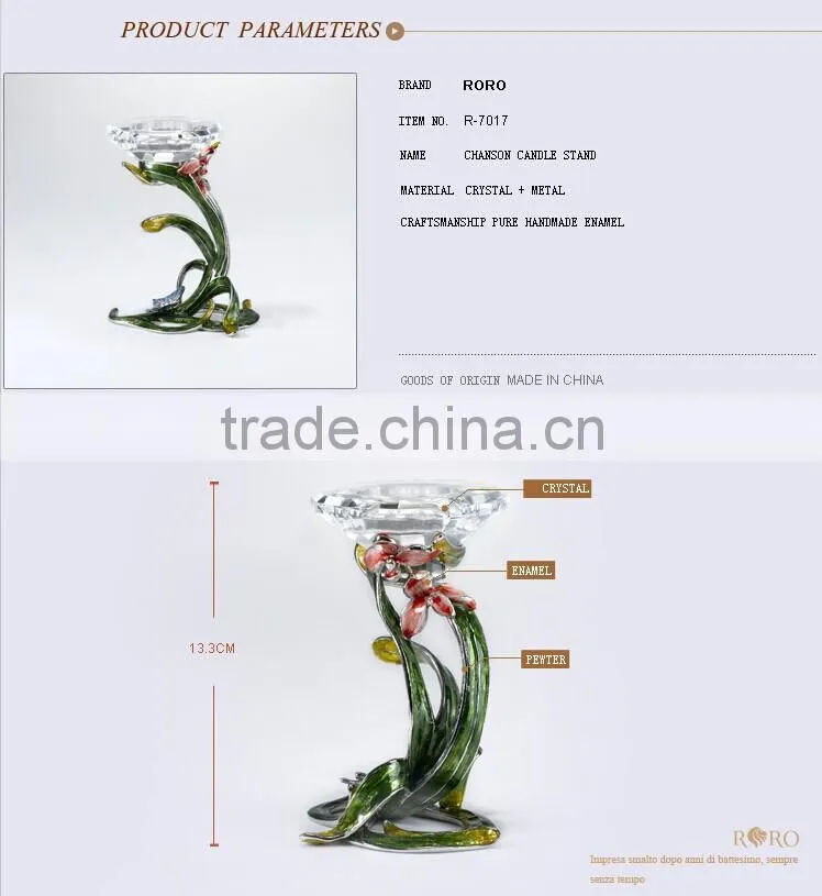 RORO Chanson orchid pewter craft gift candle holder