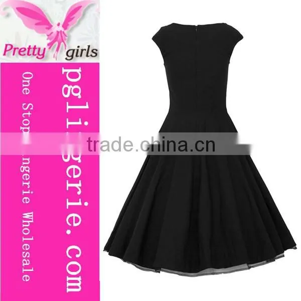 Fashion Sequins Short Sleeve Formal Work Dress