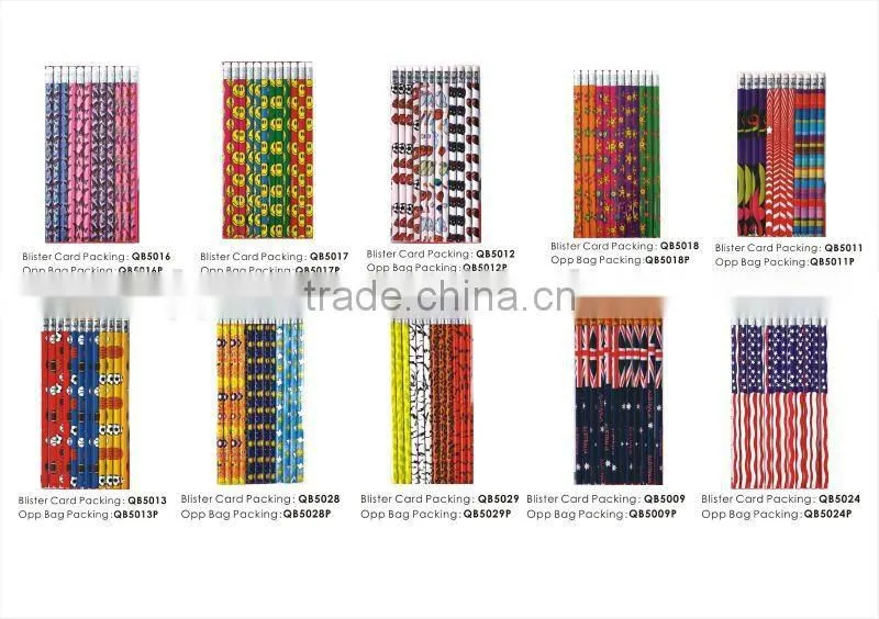 Blister Card Packing Colorful Surface Color Pencil/color pencil set/wooden color pencil