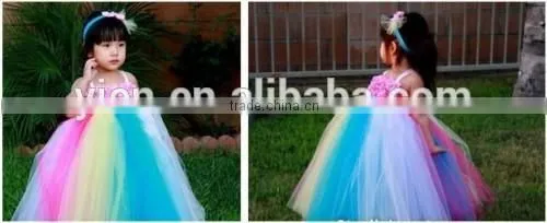 Hot Selling Rainbow Tutu Dress Candy Color Nice Collection Rainbow Tutu Dress