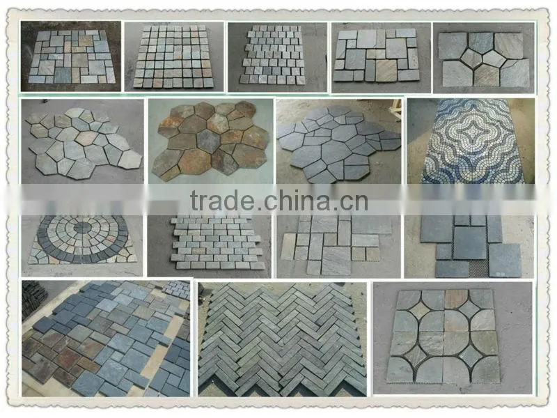 natural slate flagstones on mesh