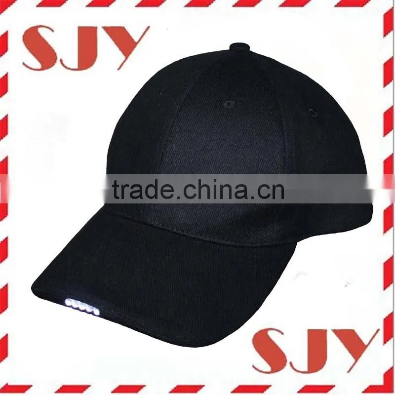 5 LED Light Baseball Cap Hat wholesale 6 panel LED baseball cap