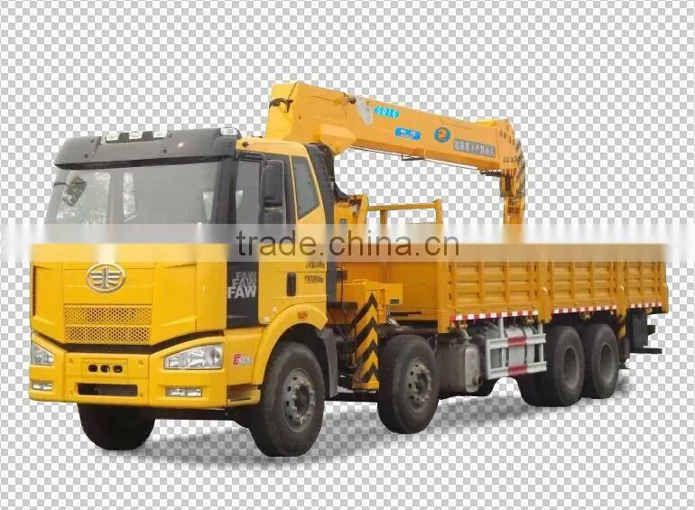 hand operated lifting equipment on truck, Model No.:SQ16S5, 16ton truck crane with telescopic booms.