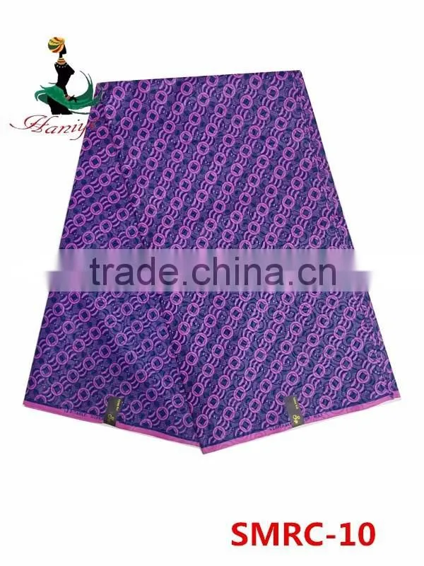 100% cotton real wax fabric SMRC-10 African super wax print fabric wholesale