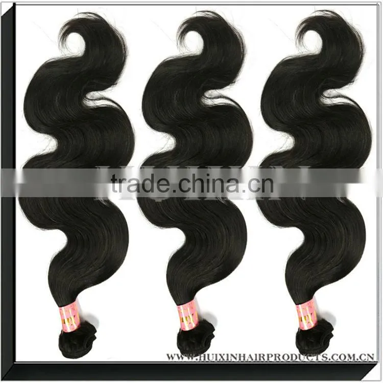 100% unprocessed 6a top grade double drawn body wave hair weaving wholesale