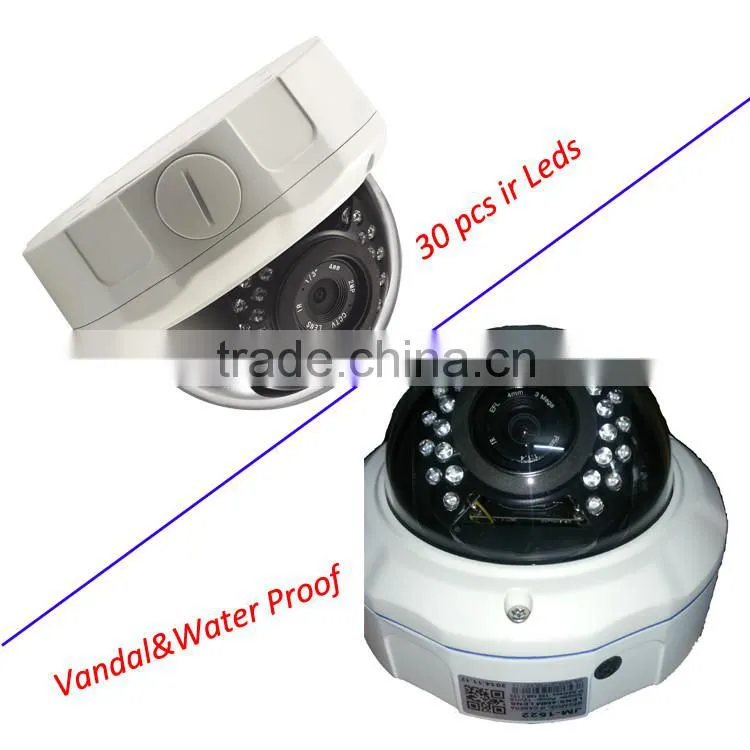 Fixed Lens Dome Full HD IR network H.264 vandalproof POE 5mp ip camera