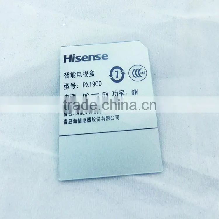 PVC nameplate