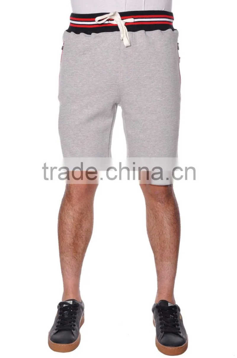 Mens Sport Workout Lose Fit Soft Stretch Fleece Casual Shorts