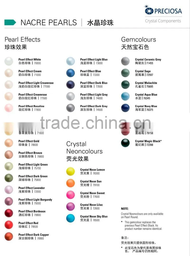 PRECIOSA Crystal Nacre Pearls Round Art.13110011