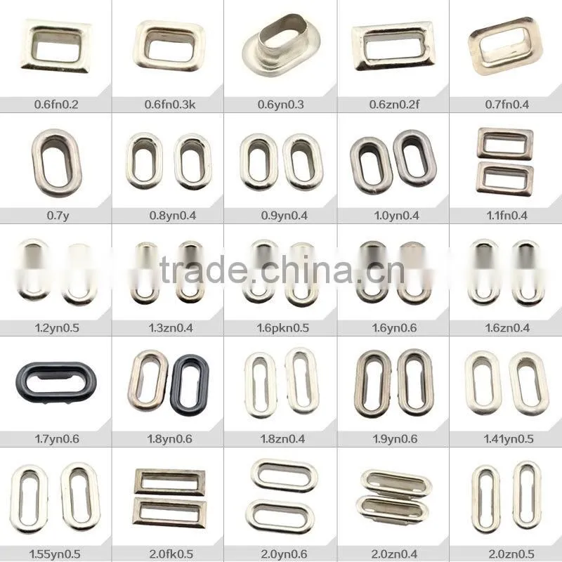 Brass Metal Silver Brass Velcro Eyelet