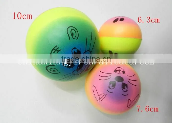 color animal PU foam Ball High quality children toy balls Soft anti stress ball