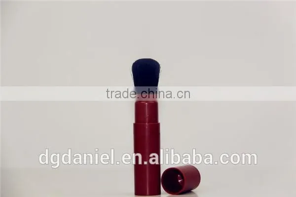 the Cheapest natural Goat hair kabuki brush Plastic retractable brush plastic hair brushes