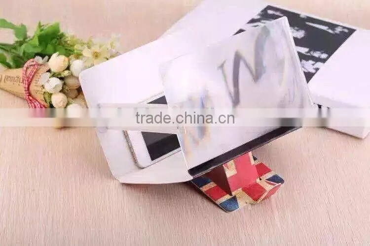 Wholesale ultralight PU Mobile Phone LCD Screen Magnifier with folding style