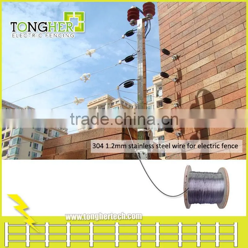 Non rust electric fencing stainless steel wire for security electric fence