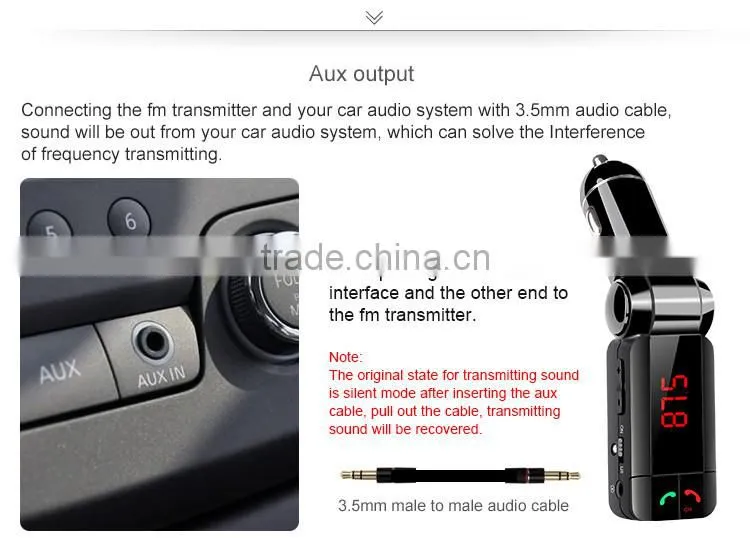 car handsfree calling usb bluetooth fm transmitter