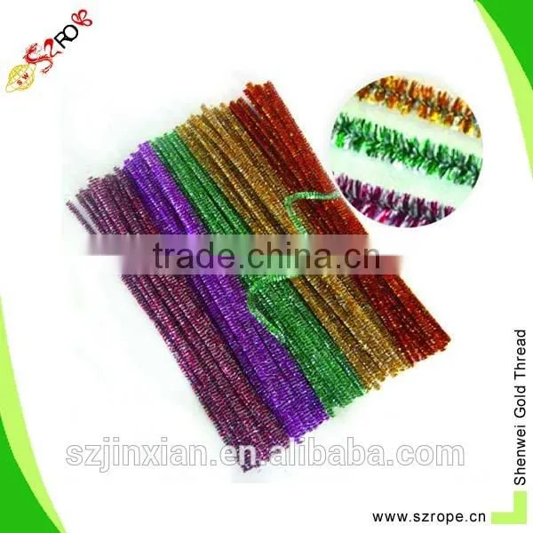 Chenille stem ornaments,Glitter Chenille Stem,Metallic Chenille Stem