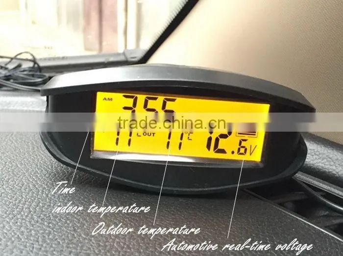 car thermometer/clocks digital voltmeter with background light.