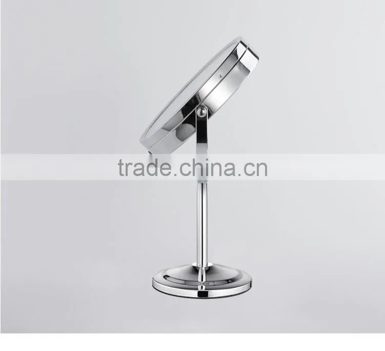 Double-sided desktop battery-operated makeup mirror with led light led cosmetic mirror