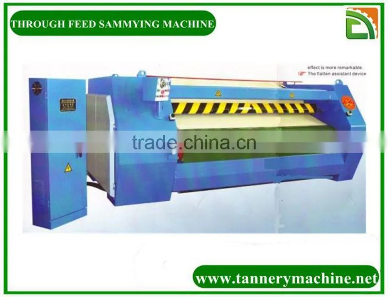 cow cattle buffalo 3 roller continues through feed leather sammying machine