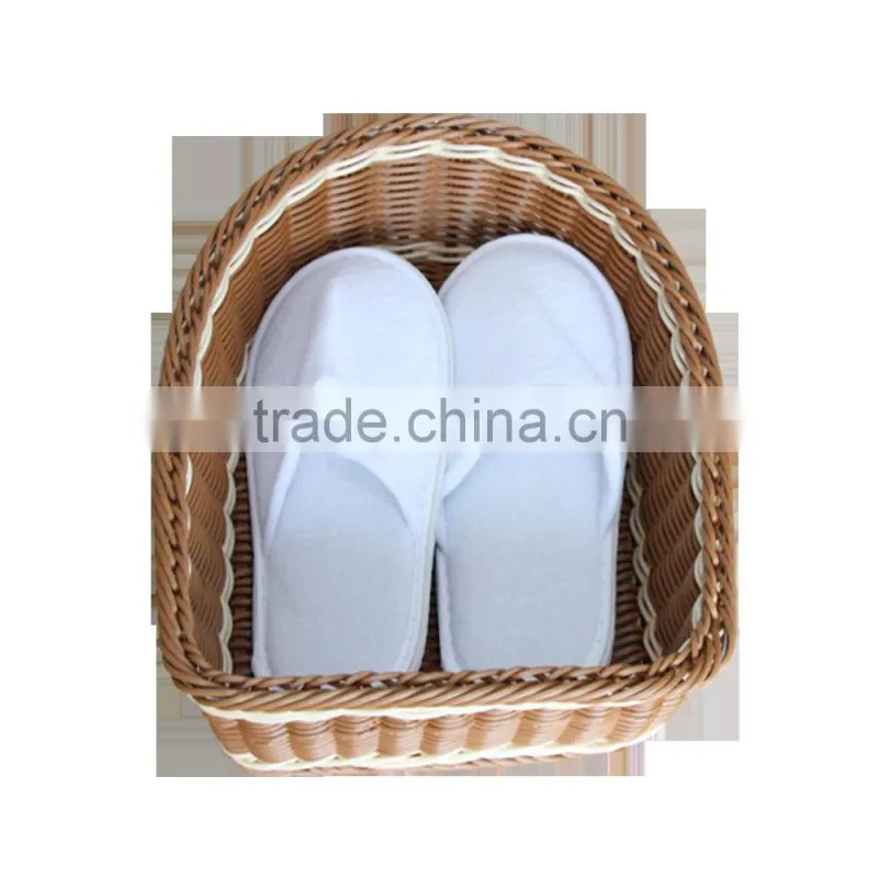Beautiful plastic weave basket for hotels shoes storage