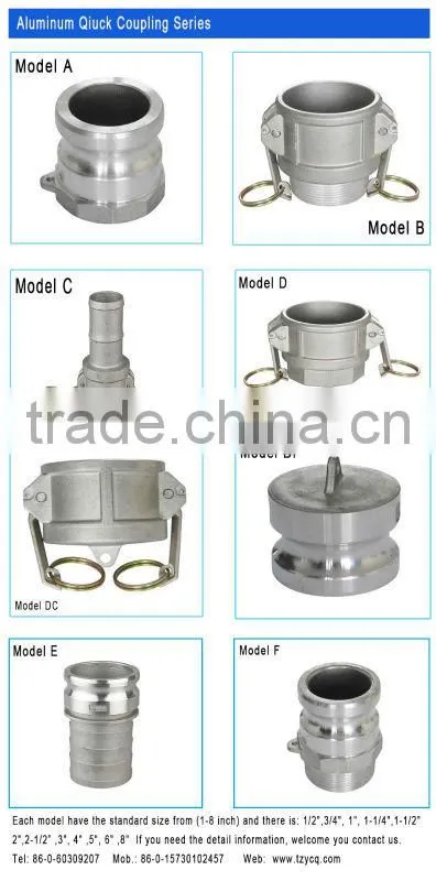 Made in China 2 inch aluminum quick coupling hose connectors