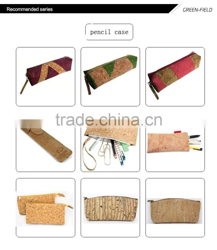 Cork pouch case pencil bag new Green Field