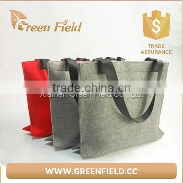 Fashion felt tote bag shopping bag felt lady handbag