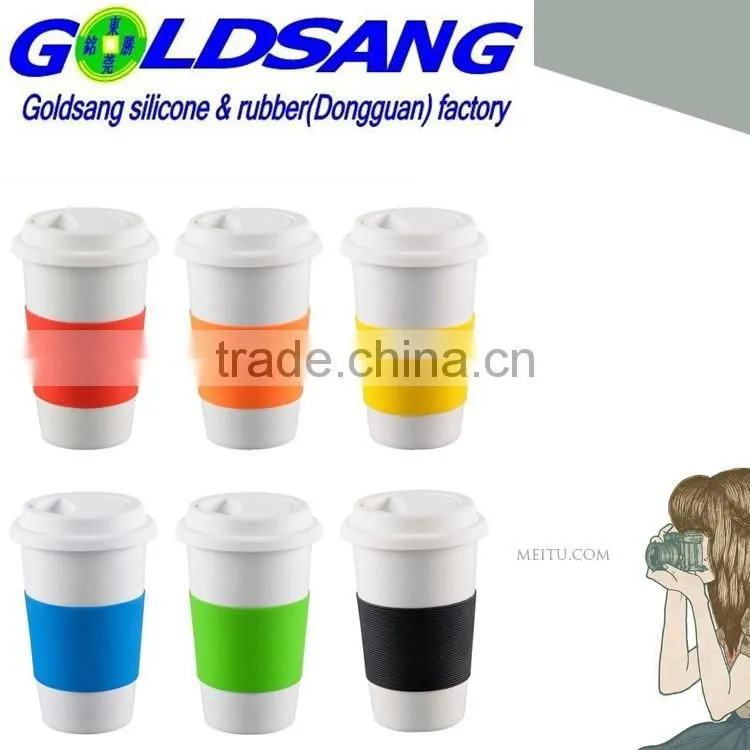 colorful silicone cup cover &non-slip hot resistant