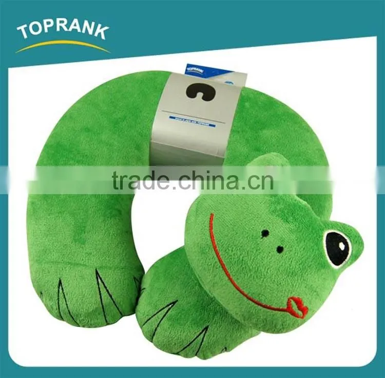 Toprank Cute Plush Monkey Pig Cat Design Memory Foam Travel Pillow Adult Animal U Shaped Travel Neck Pillow