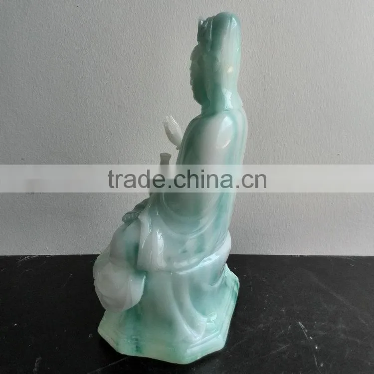 Polyresin jade kuan-yin figurine