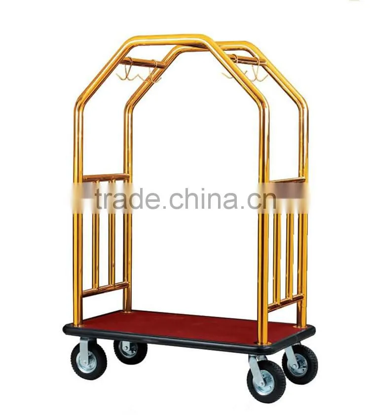 High quality stainless steel hotel luggage cart BY-385