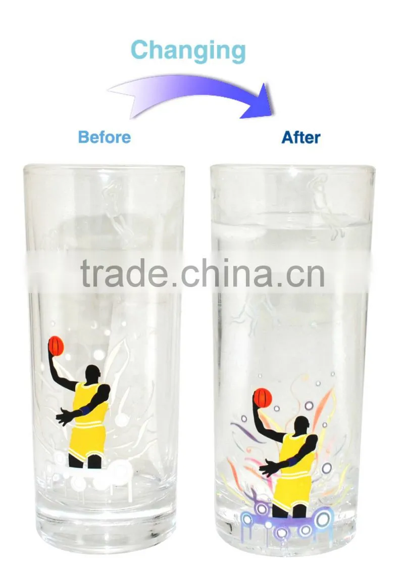 food grade clear glass customise glass cup for promotional