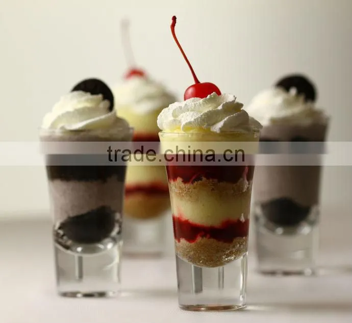 High Quality clear glass ice cream cup