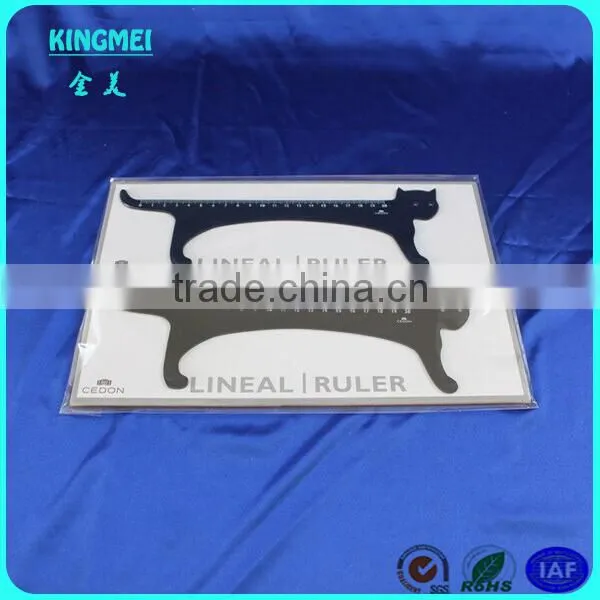 Kingmei screen printing acrylic table card display sign for medical ruler,printing plastic plate