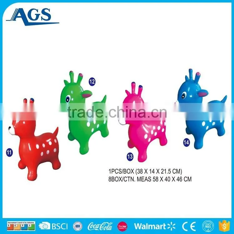 6 colors inflatable cow pvc toy animal for you selection
