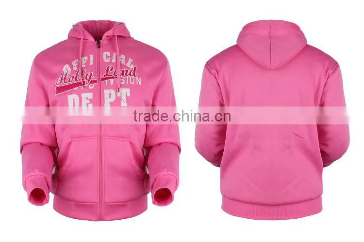 Trade Assurance DADI 2015 New Women Custom Casual Blank Plain Sports Wear Gym Zip Hoodies