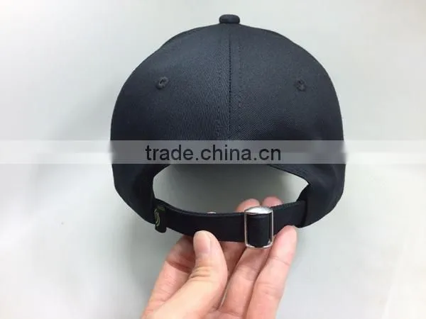 100% cotton black baseball cap for custom your embroidery logo