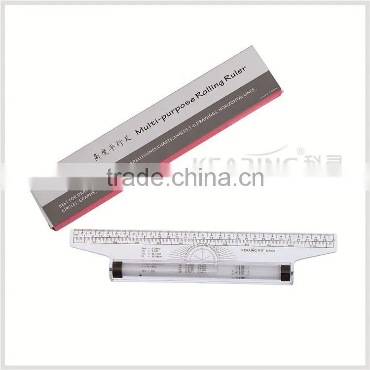 Kearing brand 1:3/1:4/1:5 transplant plastic sandwich line flexible triangular scale ruler #8345
