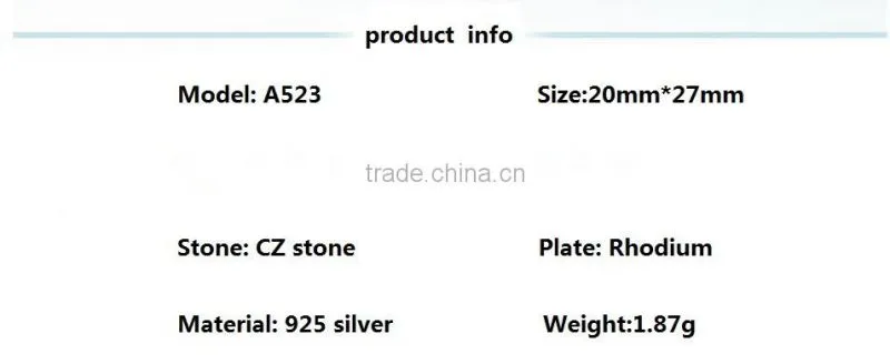 New fashion jewelry simple circular design 925 silver pendant